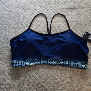 Reebok NWT sz 16 Navy Racerback Swim Top